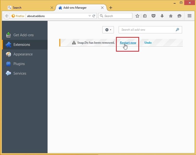 Instructions pour supprimer Snap.do sur les navigateurs Chrome, Firefox et Internet Explorer