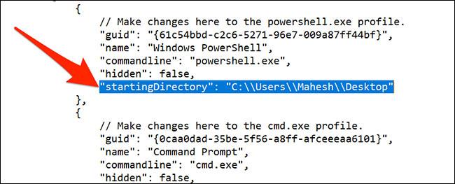 Windowsターミナルでデフォルトのフォルダーを変更する方法