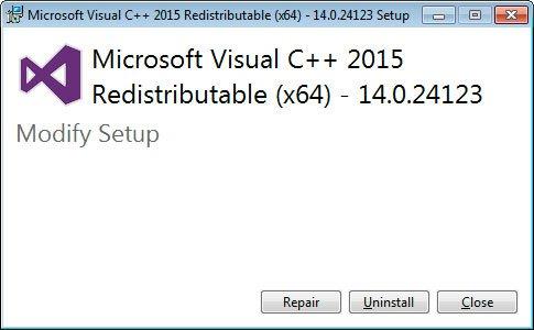 Comment installer le runtime Microsoft Visual C++ 2015