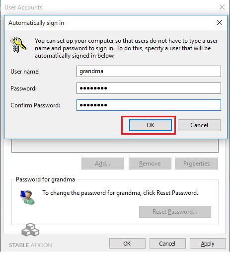 Disattiva la password di Windows 10 quando accedi per soli 10 secondi