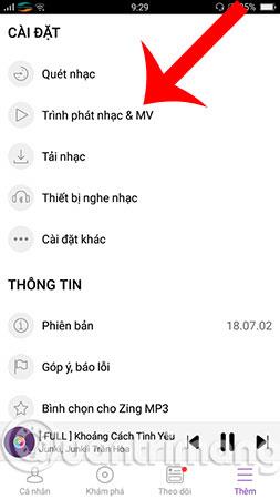 Comment secouer pour changer de chanson sur Zing Mp3