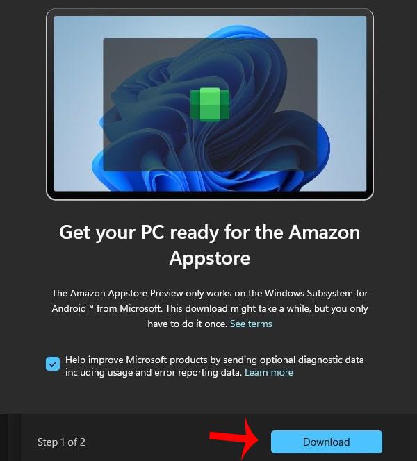 Инструкции по установке Amazon AppStore в Windows 11