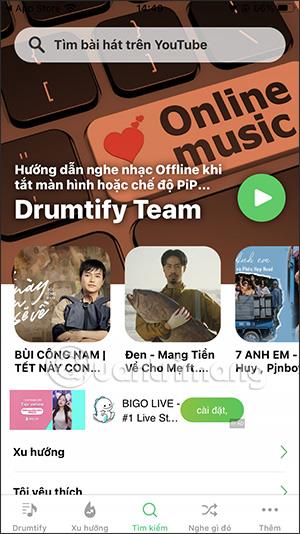 如何在 iPhone 螢幕關閉時使用 Drumtify 收聽 YouTube 音樂