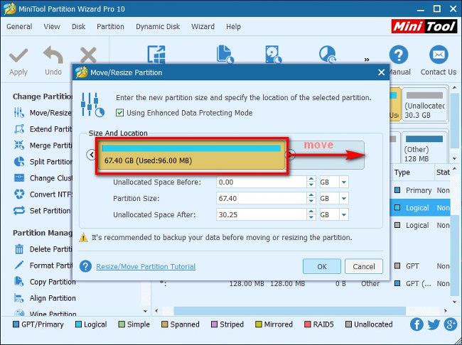 Comment déplacer ou redimensionner la partition du disque dur Windows