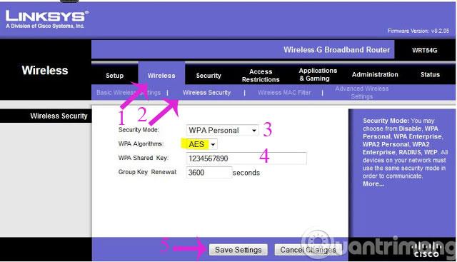 2 passaggi per modificare la password Wi-Fi di Linksys