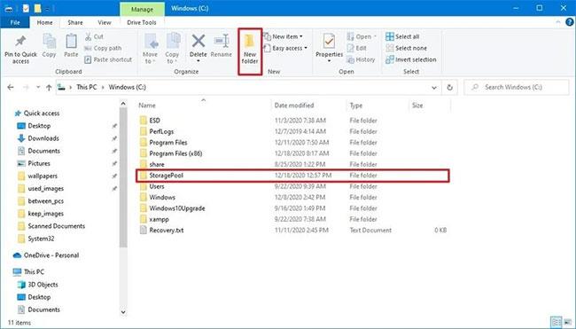 Instructions pour monter un disque dur dans un dossier sous Windows 10