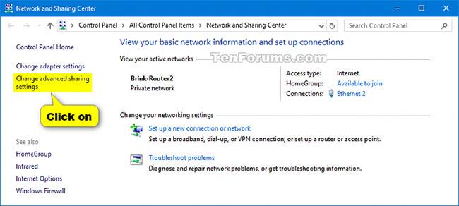 Come attivare/disattivare la condivisione di file e stampanti in Windows 10