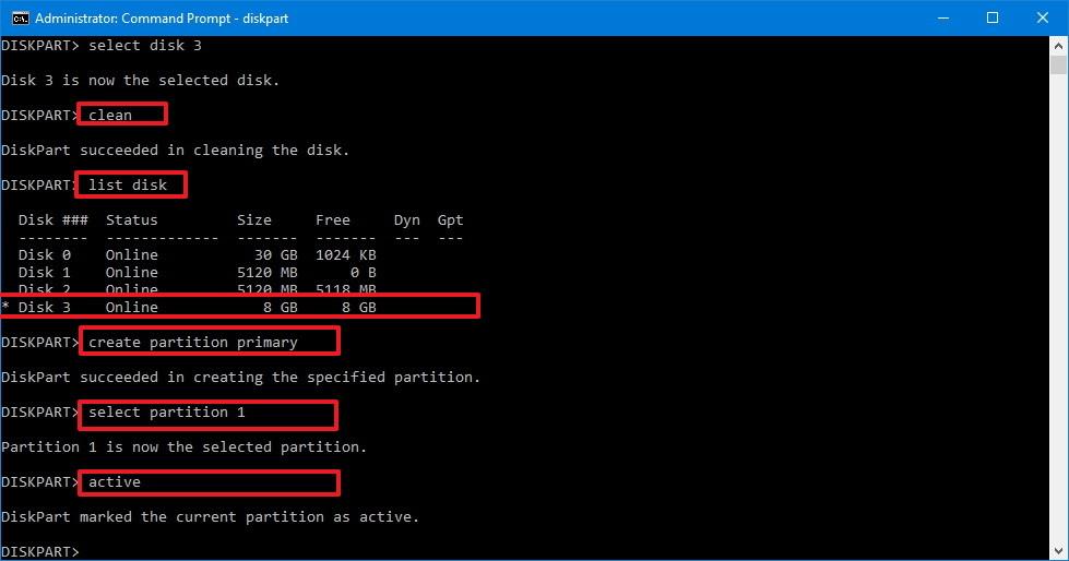 Utilisez DiskPart pour formater et nettoyer les disques durs portables sous Windows 10