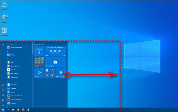 Come modificare la dimensione del menu Start in Windows 10