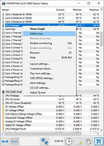 Comment afficher la température du CPU et du GPU sur la barre des tâches avec HWiNFO