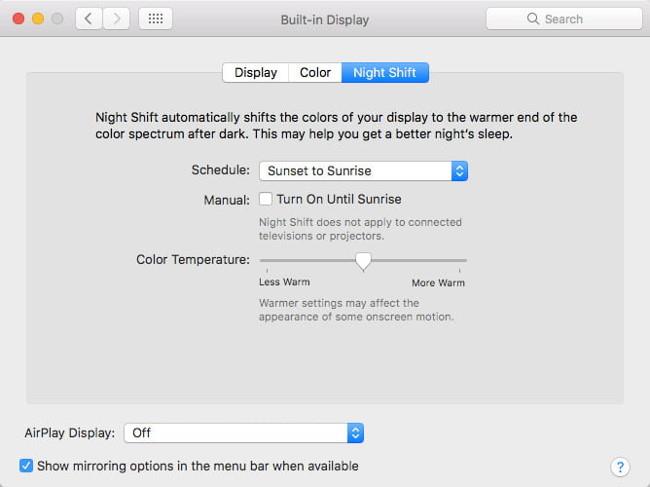 Activez la fonction permettant de limiter la lumière bleue des écrans d'ordinateurs PC et Mac afin de protéger le sommeil - le saviez-vous ?