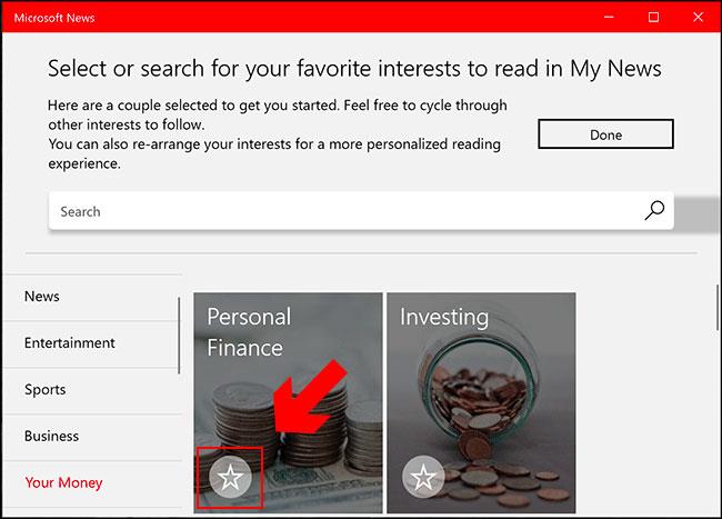 Come personalizzare l'applicazione Notizie su Windows 10