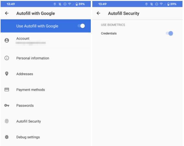 Come compilare automaticamente le password su Android