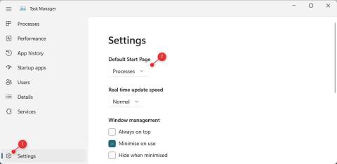 Comment modifier la page de démarrage du Gestionnaire des tâches dans Windows 11