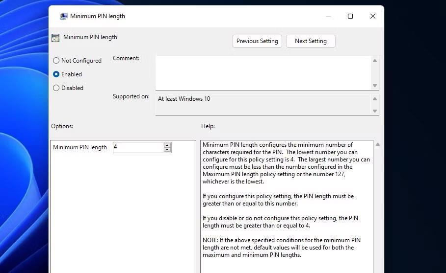 Comment augmenter la longueur du code PIN dans Windows 10/11