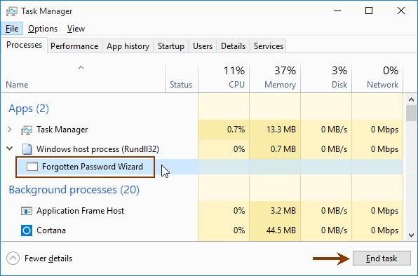 Comment corriger l'erreur de création d'un disque de réinitialisation de mot de passe sous Windows