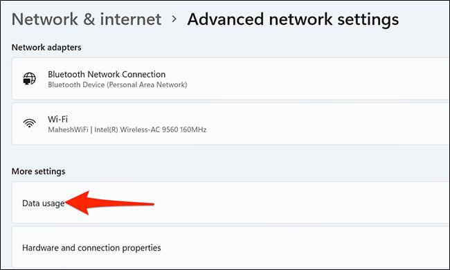 Comment définir les limites d'utilisation des données Internet dans Windows 11