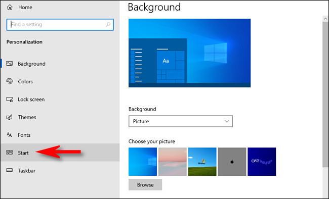 Windows 10で全画面スタートメニューを有効/無効にする方法