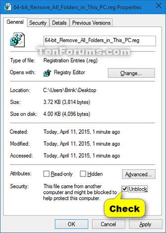 Come sbloccare i file in Windows 10