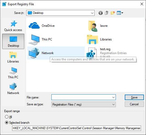 Come esportare la chiave di registro in Windows