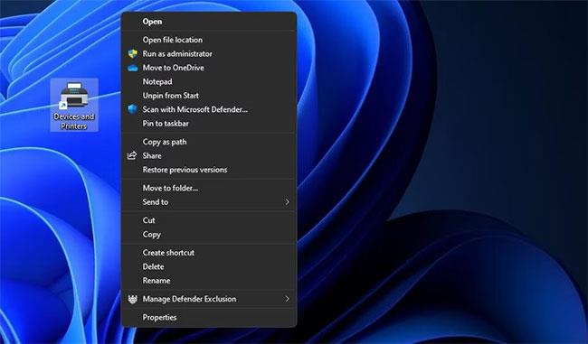 Comment configurer des raccourcis pour l'applet Périphériques et imprimantes dans Windows 11