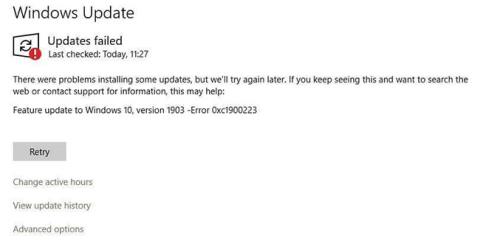 Comment corriger lerreur 0xc1900223 lors de la mise à jour de Windows 10