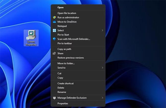 Come impostare un collegamento per aprire Proprietà del sistema in Windows 11