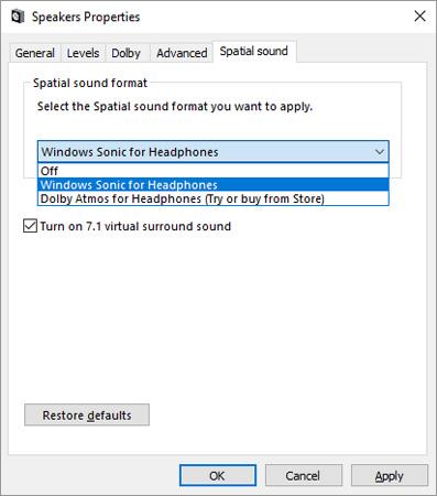 Cette fonctionnalité cachée de Windows 10 apportera la technologie sonore Virtual Surround