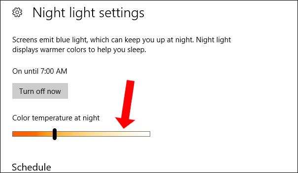 Windows 10で常夜灯ナイトモードをオンにする方法