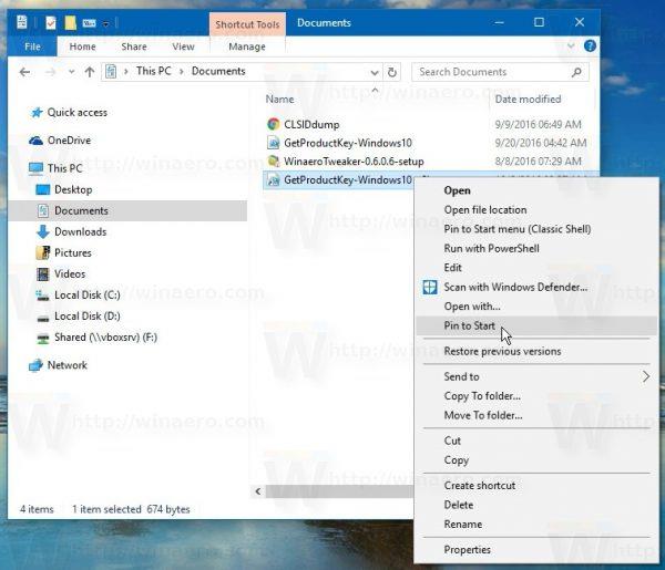 如何將任何檔案固定到 Windows 10 上的「開始」功能表