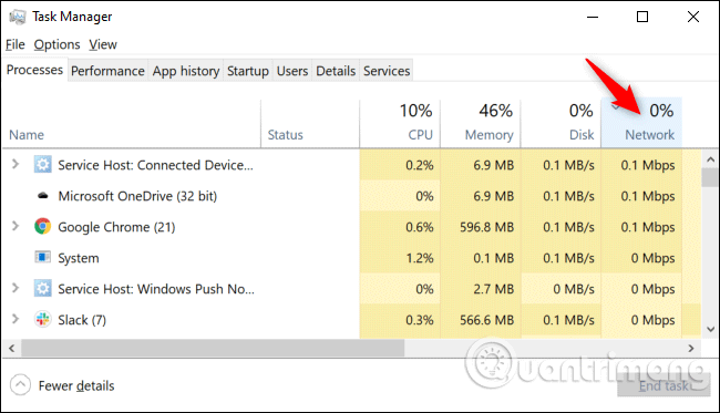 Windows 10에서 네트워크 사용 애플리케이션을 확인하는 방법