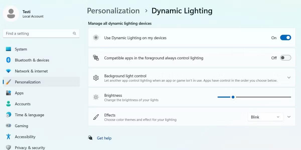 So aktivieren Sie Dynamic Lighting unter Windows 11