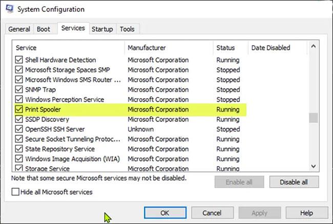 Come disabilitare lo spooler di stampa su Windows 10