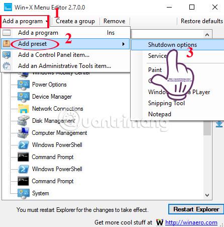 Instructions pour optimiser le menu utilisateur avancé de Windows 10