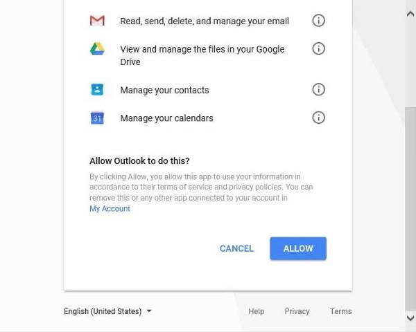 Come connettere l'account Gmail con Cortana su Windows 10