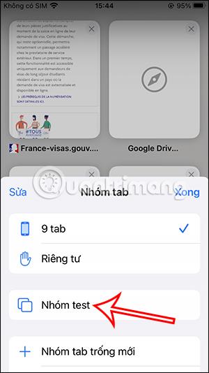 Instructions pour partager des groupes d'onglets Safari sur iPhone