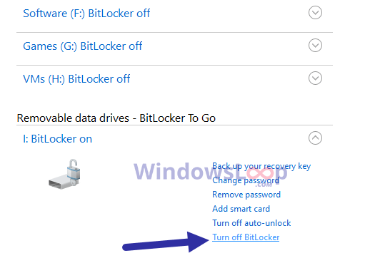 Come disabilitare BitLocker in Windows 10