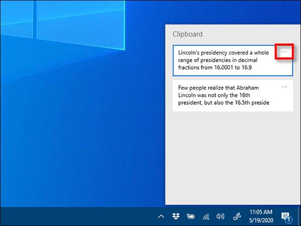 Windows 10 のクリップボード履歴にテキストと画像をピン留めする方法