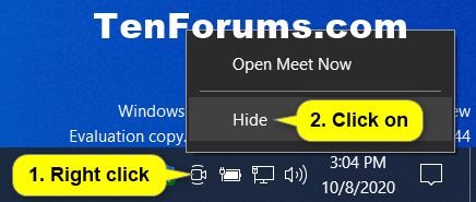 Как добавить/удалить значок «Встретиться сейчас» на панели задач в Windows 10