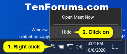 So fügen Sie das Symbol „Jetzt treffen“ zur Taskleiste in Windows 10 hinzu bzw. entfernen es