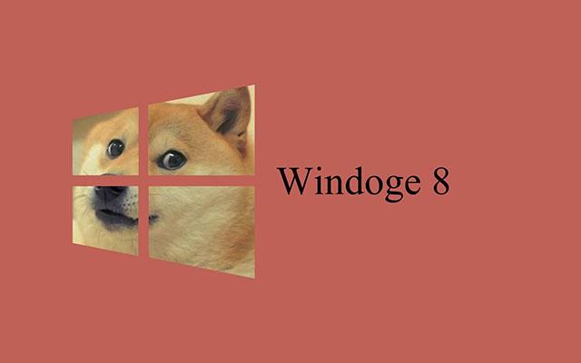 Sfondo di Doge Windows, meme di Doge Windows 11, sfondo di Doge